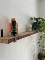 Set van 3 houten boomstam planken + stalen maatwerk dragers, Ophalen, Zo goed als nieuw