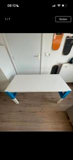 Pahl Ikea bureau blauw 128x58 cm, Ophalen, Gebruikt, Tafel(s)