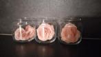 3 decoratieve glazen potjes/vaasjes, Overige kleuren, Nieuw, Ophalen of Verzenden, Glas