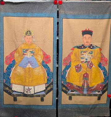 2 x voorouderschilderij beschikbaar voor biedingen