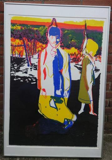 Gijs Assman (1966) Zeefdruk , hangende mensen 1990 10/60 beschikbaar voor biedingen