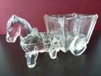 Vintage1950, glazen paard/ezel en wagen Persglas, Antiek en Kunst, Antiek | Glas en Kristal, Ophalen of Verzenden