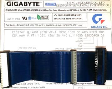 Gigabyte Ultra DMA133 IDE ATA kabel 80-wire KEENTOP 40pin beschikbaar voor biedingen