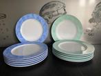 arzberg merison servies 15 onderborden blauw en groen, Ophalen of Verzenden, Zo goed als nieuw, Bord(en), Overige stijlen