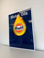 Gulf reclame lichtbak plaat, Verzamelen, Merken en Reclamevoorwerpen, Gebruikt, ., Lichtbak of (neon) lamp, Ophalen of Verzenden