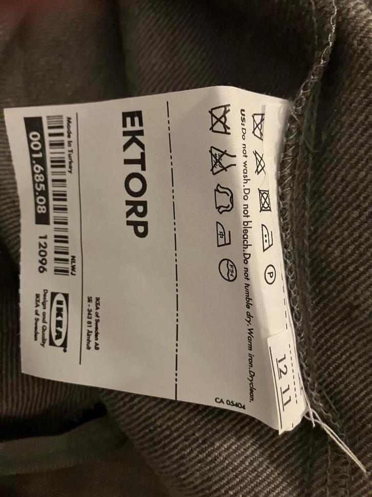 Ektorp hoes grijs 2 zits, Huis en Inrichting, Banken | Bankstellen, Nieuw, Rechte bank, Tweepersoons, 200 tot 250 cm, 75 tot 100 cm