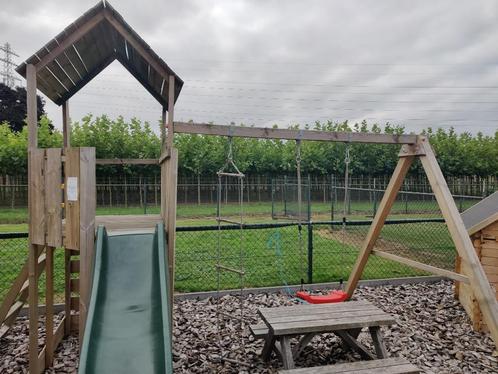 Houten Speeltoestel-speeltoren +glijbaan 120 platform(groot), Kinderen en Baby's, Speelgoed | Buiten | Speeltoestellen, Zo goed als nieuw