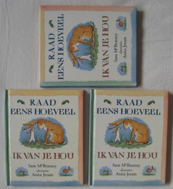 3x Raad eens hoeveel ik van je hou - Sam McBratney/A. Jeram beschikbaar voor biedingen