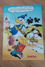 Grote poster Donald Duck met tekst..Zomervakantie, Ophalen of Verzenden, Zo goed als nieuw, Rechthoekig Staand, Overige onderwerpen