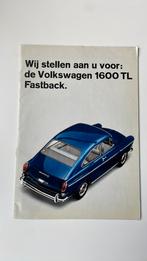 Volkswagen 1600 TL folder brochure, Ophalen of Verzenden, Zo goed als nieuw, Volkswagen