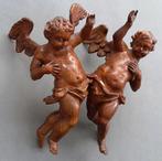 Om 1750 MINIATUUR HOUTEN Engel Cupido Putto Beeld Hangbeeld, Antiek en Kunst, Kunst | Beelden en Houtsnijwerken, Ophalen of Verzenden