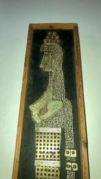 Wand plaquette spijkerbeeld baklijst 67x12x4 cm. handgemaakt, Verzenden