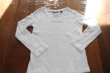 Mexx shirt longsleeve wit met roze tekst in maat 110-116! beschikbaar voor biedingen