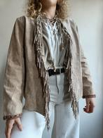 Jackets western jas franjes cowboy leer leren vintage, Gedragen, Maat 38/40 (M), Vintage, Ophalen of Verzenden