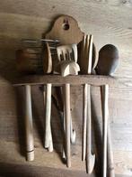 Antieke houder voor gebruiks voorwerpen van hout, Antiek en Kunst, Ophalen of Verzenden