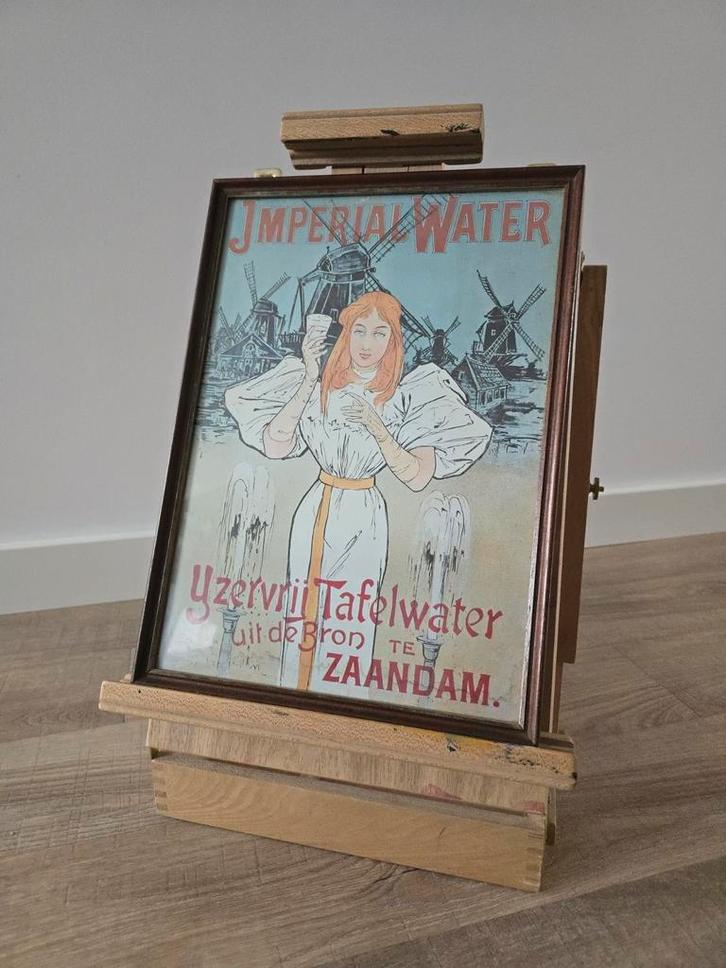 Zeldzame Lithografie reclame Imperial ijzervrij tafelwater, Antiek en Kunst, Kunst | Litho's en Zeefdrukken, Ophalen of Verzenden