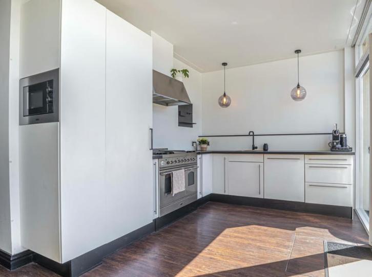 Keukenkasten en apparatuur, Huis en Inrichting, Keuken | Complete keukens, Gebruikt, Hoekkeuken, Wit, Kunststof, Ophalen