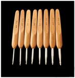 8 Bamboe Haaknaalden Set / Haaknaald Haken Naalden Houten, Verzenden, Nieuw, Haken, Naald