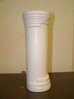 Witte Flora keramiek vaas, Wit, Aardewerk of Porselein, Ophalen of Verzenden, Zo goed als nieuw