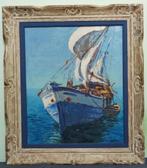 Olieverfschilderij - Vincent Cermignani - Schip op zee, Verzenden