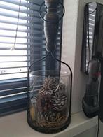 Industriële glazen pot met dennenappels, Overige kleuren, Ophalen of Verzenden, Minder dan 50 cm, Glas