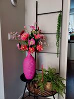 Prachtige zijden bloemen boeket inclusief vaas, Ophalen of Verzenden, Nieuw