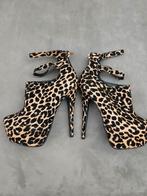 Booties highheels stilleto plateau  kinky panter, Verzenden, Nieuw