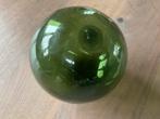Oude Antiek Vintage Glazen Drijver Fishing Float Groen, Ophalen