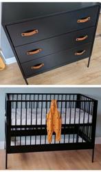 Coming Kids Bliss babykamer set – ledikant + commode zwart, Kinderen en Baby's, Babywiegjes en Ledikanten, Ophalen, Zo goed als nieuw