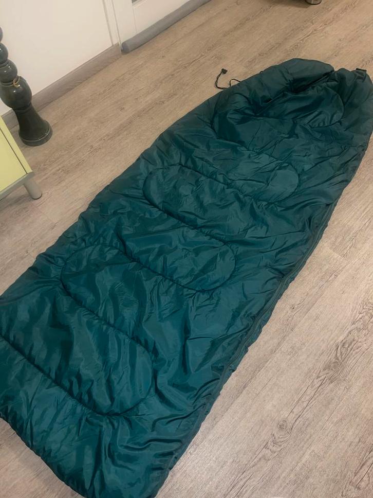 Groene Slaapzak - Mummy Vorm, Caravans en Kamperen, Slaapzakken, Zo goed als nieuw, Ophalen