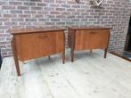 vintage setje van Teeffelen nachtkastjes, Ophalen of Verzenden, Minder dan 45 cm, Minder dan 55 cm