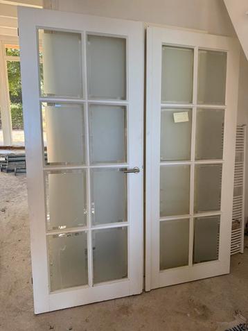Prachtige openslaande deuren - hout met glas - 207x166 cm beschikbaar voor biedingen