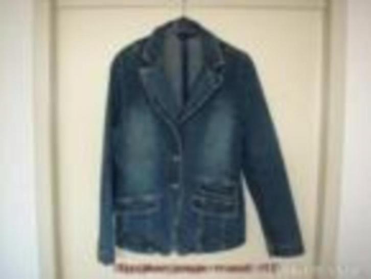 Leuk spijkerjasje/colbertje maat 40, Kleding | Dames, Jasjes, Kostuums en Pakken, Zo goed als nieuw, Jasje, Maat 38/40 (M), Blauw