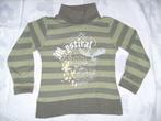 Groene longsleeve met col mat 122-128, Meisje, H&M, Ophalen of Verzenden, Zo goed als nieuw