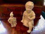 Antiek bisque porselein pianobaby + antiek bisque clown, Ophalen of Verzenden