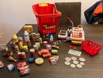 Speelgoed kassa, winkelmandje en boodschappen, Ophalen, Gebruikt