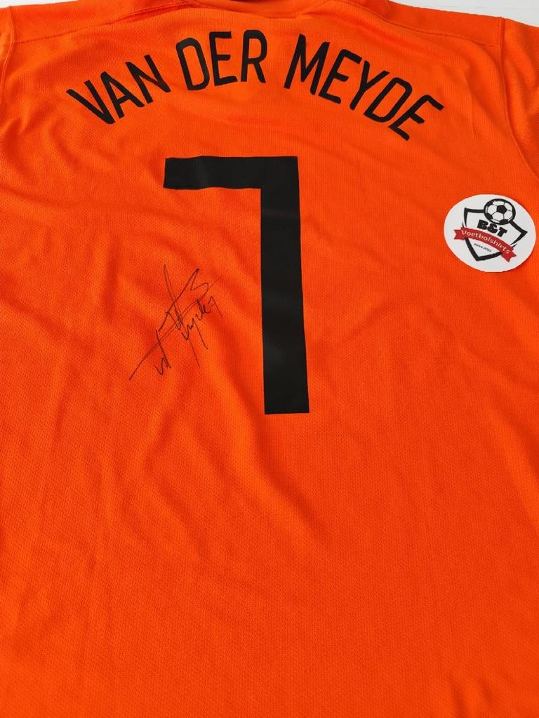 Gesigneerd Oranje Voetbalshirt Van der Meyde, Verzamelen, Sportartikelen en Voetbal, Verzenden, ., ., .