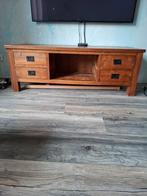 Teak houten tv meubel, Ophalen, 25 tot 50 cm, 100 tot 150 cm, Minder dan 100 cm