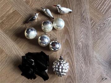 9 oude kerstballen.kerst vogel,kerstbal, beschikbaar voor biedingen