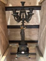 Bronzen Kandelaber met Figuur, Antiek en Kunst, Ophalen of Verzenden, Koper of Brons