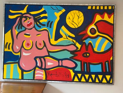 Jacob Kanbier gesigneerd schilderij perfecte staat 160x110, Antiek en Kunst, Kunst | Schilderijen | Modern, Ophalen