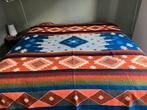 NIEUW! Alpaca wol plaid deken kleed sprei oranje blauw BOHO, Nieuw, Ophalen of Verzenden