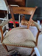 Vintage Houten Stoel met Bekleding, Ophalen