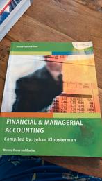 Financial & managerial accounting, Ophalen of Verzenden, Beta, Zo goed als nieuw, WO