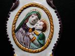 Wijwaterbakje wijwatervaatje handbeschilderd Maria met Jezus, Antiek en Kunst, Ophalen of Verzenden