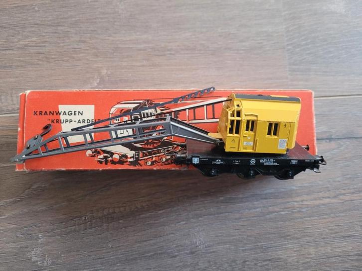 Drie maal Marklin ( o.a 4611)  kraanwagon Krupp, Hobby en Vrije tijd, Modeltreinen | H0, Zo goed als nieuw, Wisselstroom, Märklin