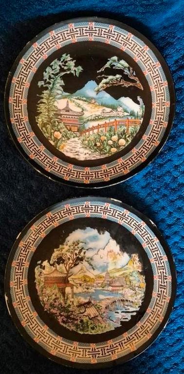 2x Aziatische Wandborden Real China, Antiek en Kunst, Antiek | Wandborden en Tegels, Ophalen of Verzenden