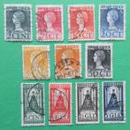 Nederland NVPH 121 t/m 131 Regeringsjubileum 1923 gestempeld, Postzegels en Munten, Postzegels | Nederland, Verzenden, T/m 1940