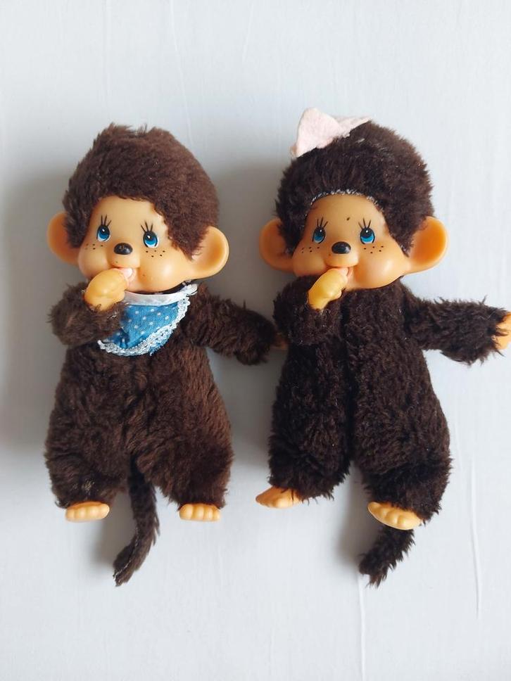 Vintage Monchichi Aapjes - Jaren 70, Antiek en Kunst, Antiek | Speelgoed, Ophalen of Verzenden