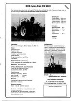 folder Bos hydro trac WD 2000 tractor / trekker, Ophalen of Verzenden, Zo goed als nieuw
